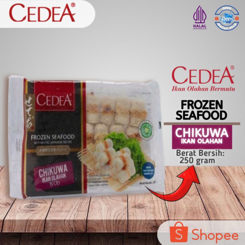 

CEDEA FROZEN SEAFOOD CHIKUWA OLAHAN IKAN Berat Bersih: 250 gram.