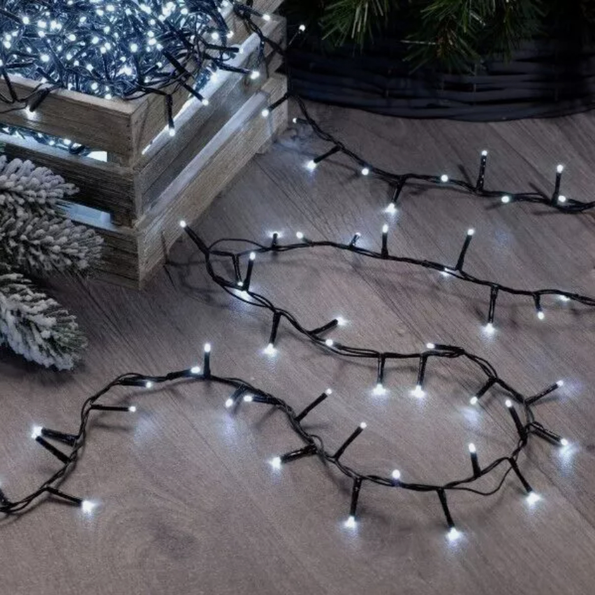 Lampu Natal LED 100 Lampu Clear Putih Kualitas -Lampu Pohon Natal -Hiasan Natal