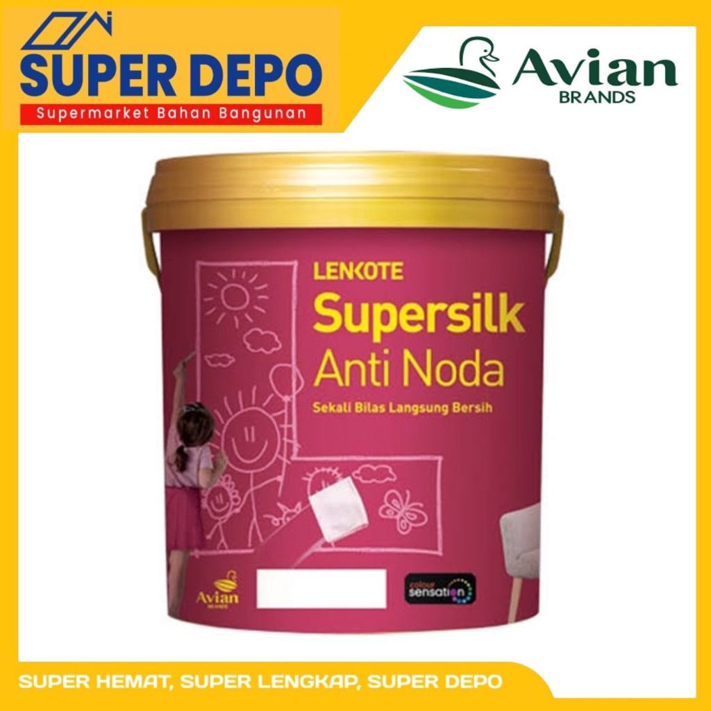 CAT TEMBOK LENKOTE SUPERSILK ANTINODA 20 LT