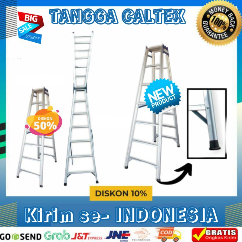 TANGGA CALTEX LIPAT ALUMUNIUM  / TANGGA 2 METER  / TANGGA 1,5 METER