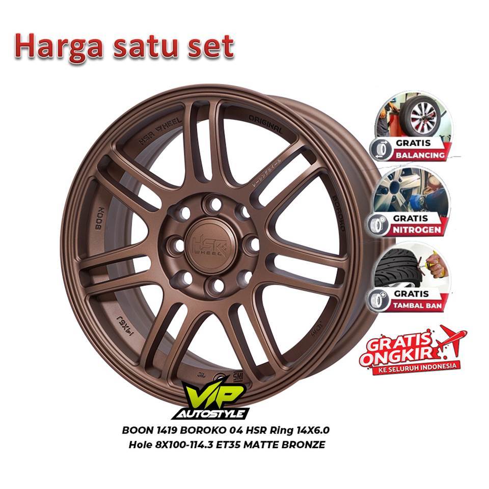 velg mobil r14 brio agya calya ignis sigra ring r14 HSR Boon lubang 4