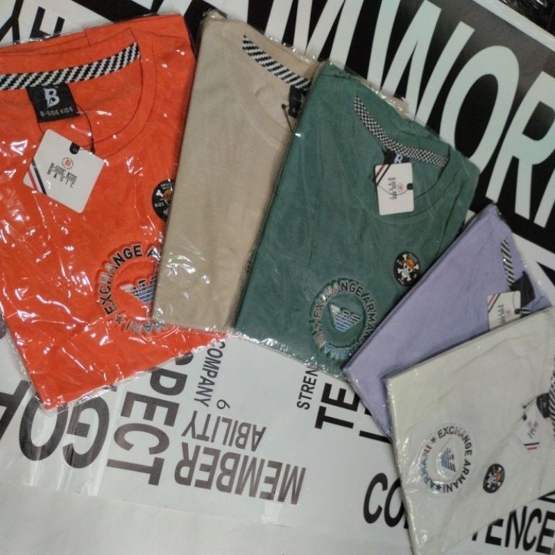 kaos distro anak armani excange , kaos logo timbul , kaos keren , kaos murah , kaos mewah , kaos usi