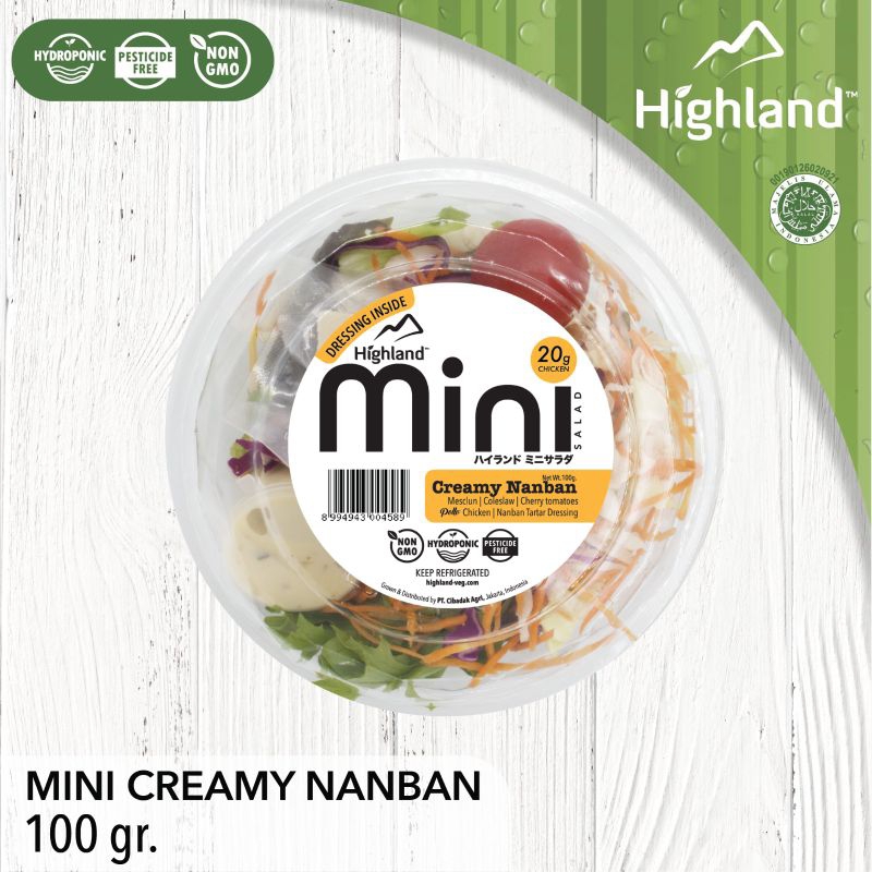 

Salad Mini Creamy Nanban + Chicken + Dressing 100 gr