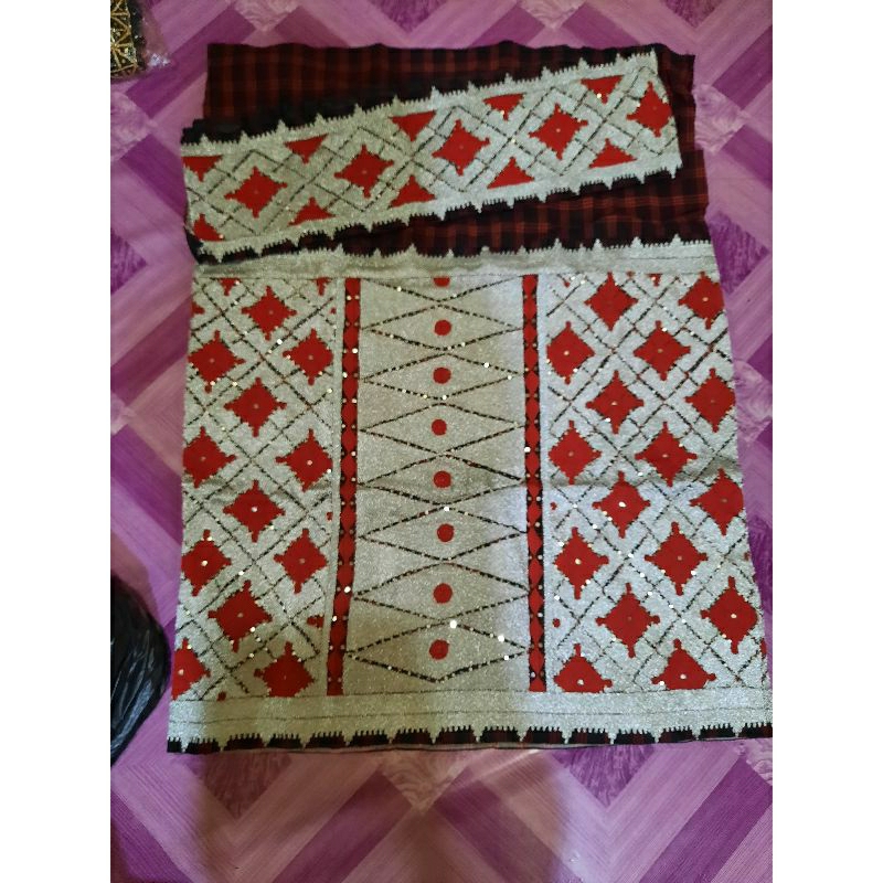 tapis lampung songket lampung benang asli sulam tangan silver
