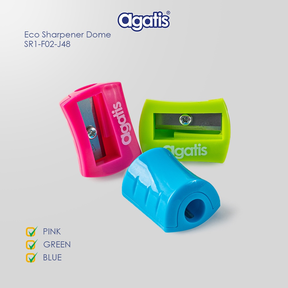 

Agatis Rautan Serutan Sharpener Pensil Dome Warna-Warni