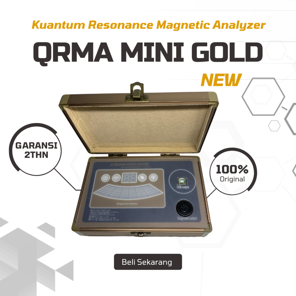 QRMA Kuantum Quantum Resonance Magnetic Analyzer MINI GOLD Sudah Bahasa Indonesia/GARANSI 2 TAHUN