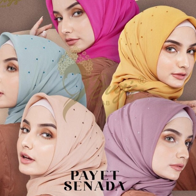 SEGI EMPAT / HIJAB ❤️ PAYET SENADA TABUR ❤️ ORIGINAL BY BUGIS HIJAB POLLYCOTTON PREMIUM