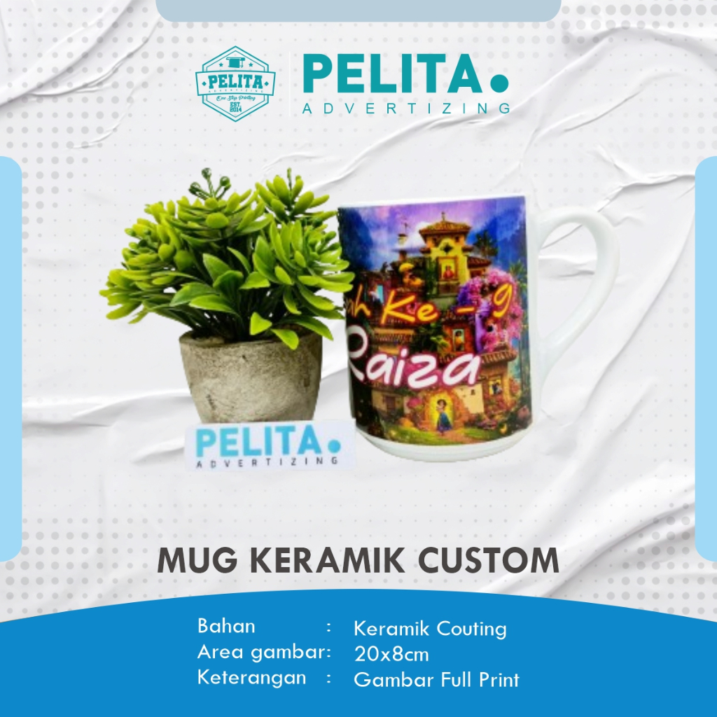 MUG CUSTOM + /Souvenir Mug Custom Birthday, Kado , Bisa Custom Tulisan & Gambar/Foto