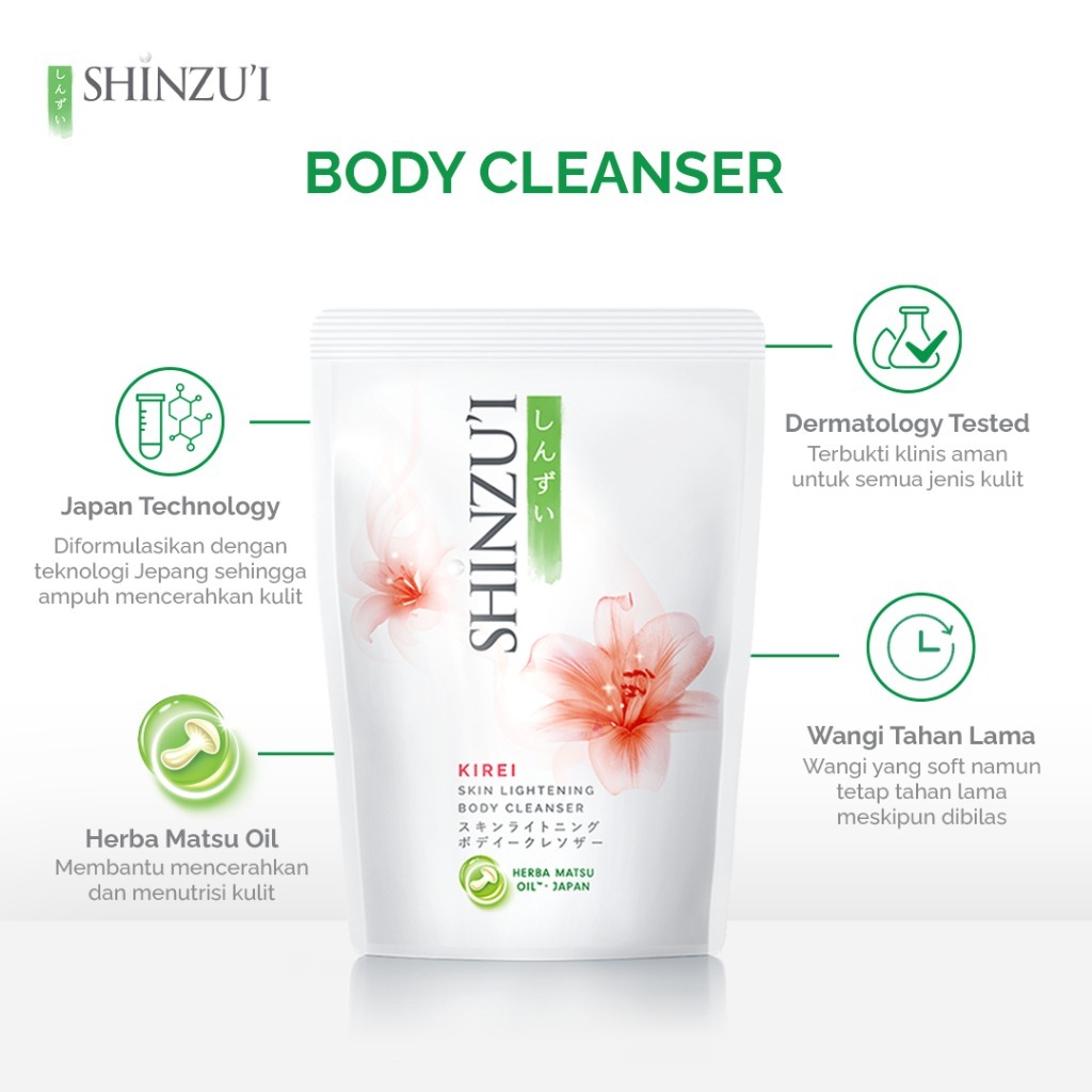 shinzui Body Cleanser refill 400 ml/shinzui sabun Mandi Cair 400 ml isi ulang