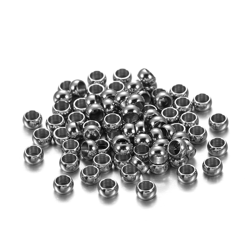 St.kunkka 120pcs/lot 2.5 3.5 4mm Stainless steel Ball Plunger beads Ball Crimps End Beads Stopper Sp