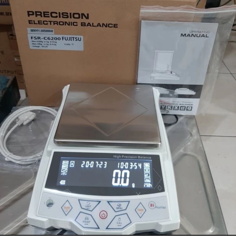 Timbangan emas analitical laboratorium digital merek fujitsu FSR-C kapasitas 6000 gram x 0,1gram