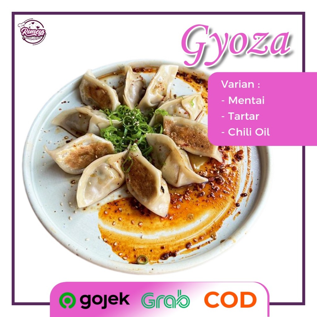 

gyoza frozen food dumpling plus chili oil kemasan vacum isi 10