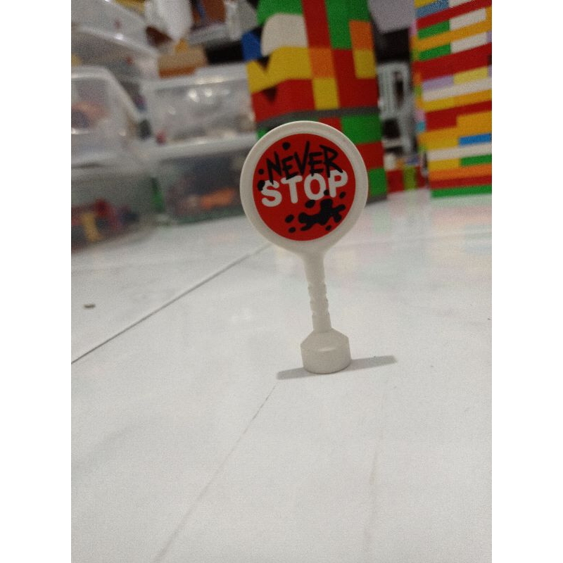 lego rambu lalu lintas stop duplo ori