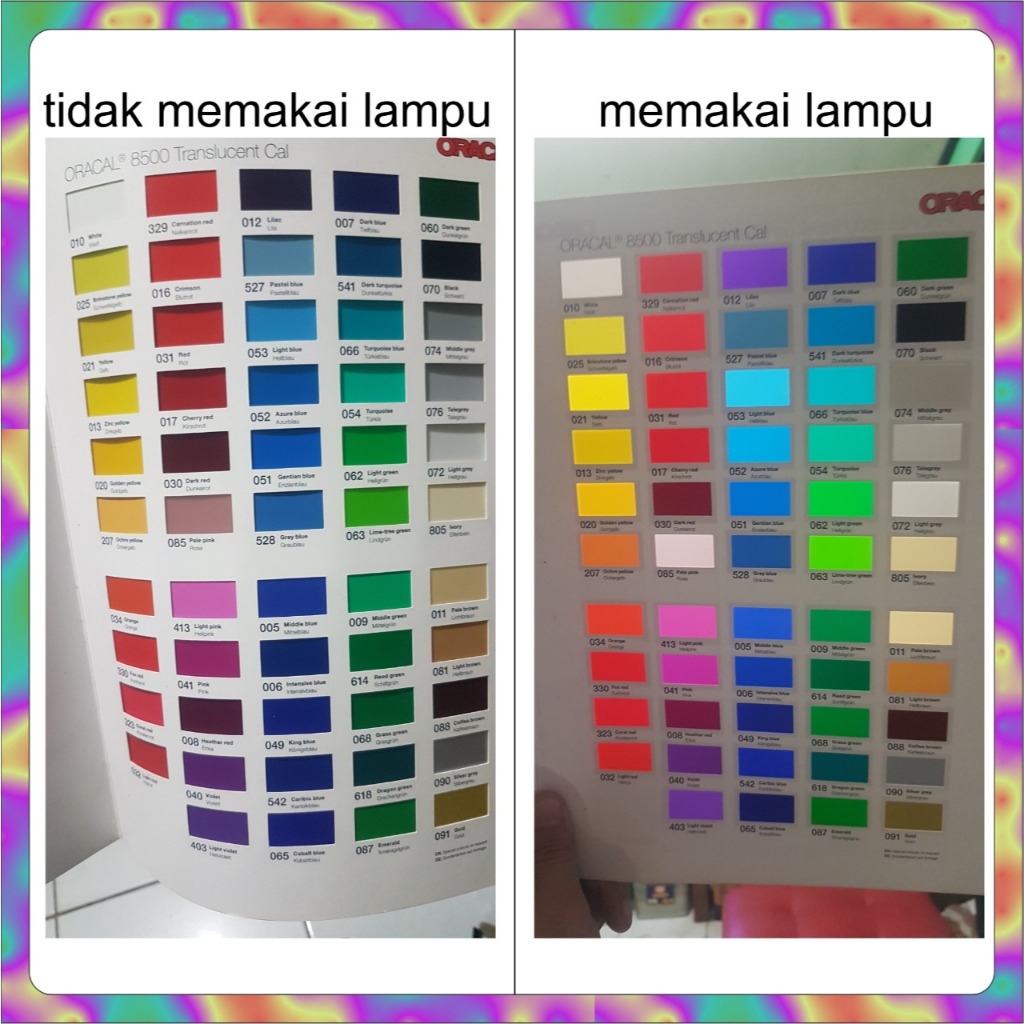 stiker oracal 8500 neon box 1 roll 50 meter