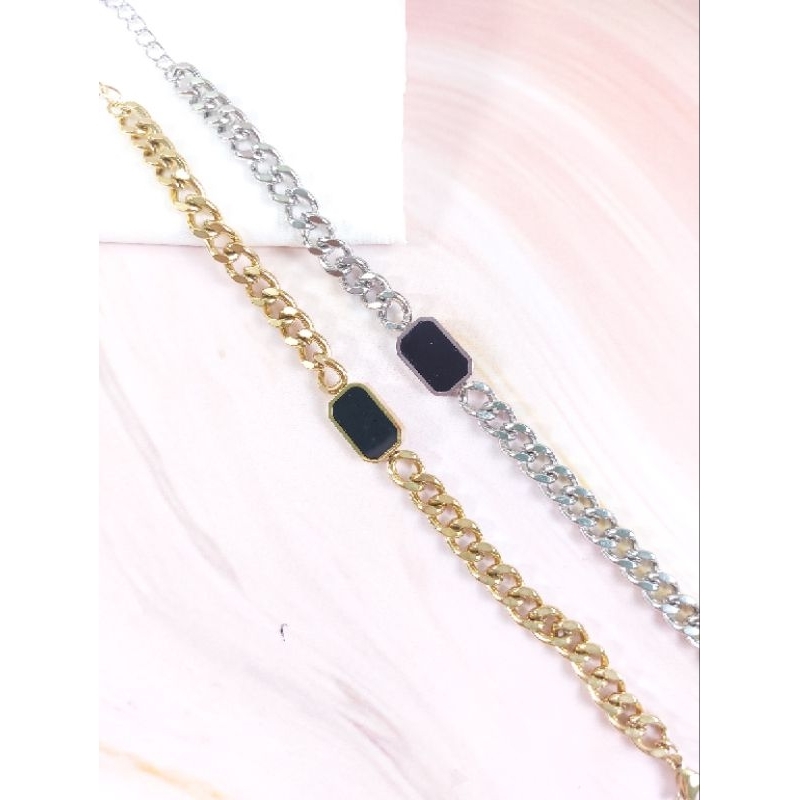 gelang sisik naga titanium gold silver