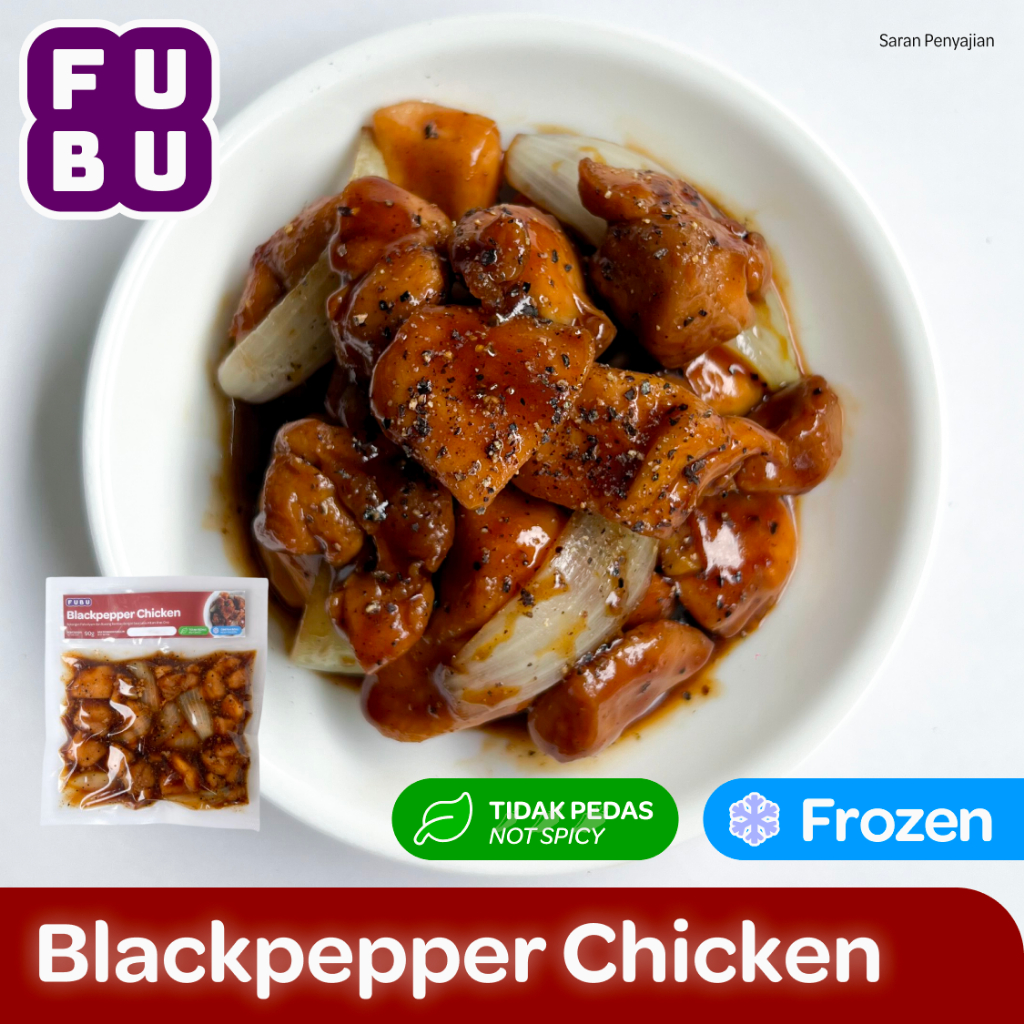 

FUBU Blackpepper Chicken - Ayam Saus Lada Hitam khas Cina - Satu Porsi Lauk Instan Frozen Food