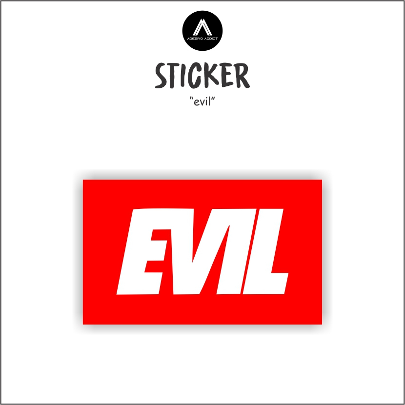 

STICKER SATUAN -BRAND LOKAL (EVIL) - STICKER AESTHETIC HELM, LAPTOP, AKSESORIS HP, ANTI AIR DAN MOTIF.
