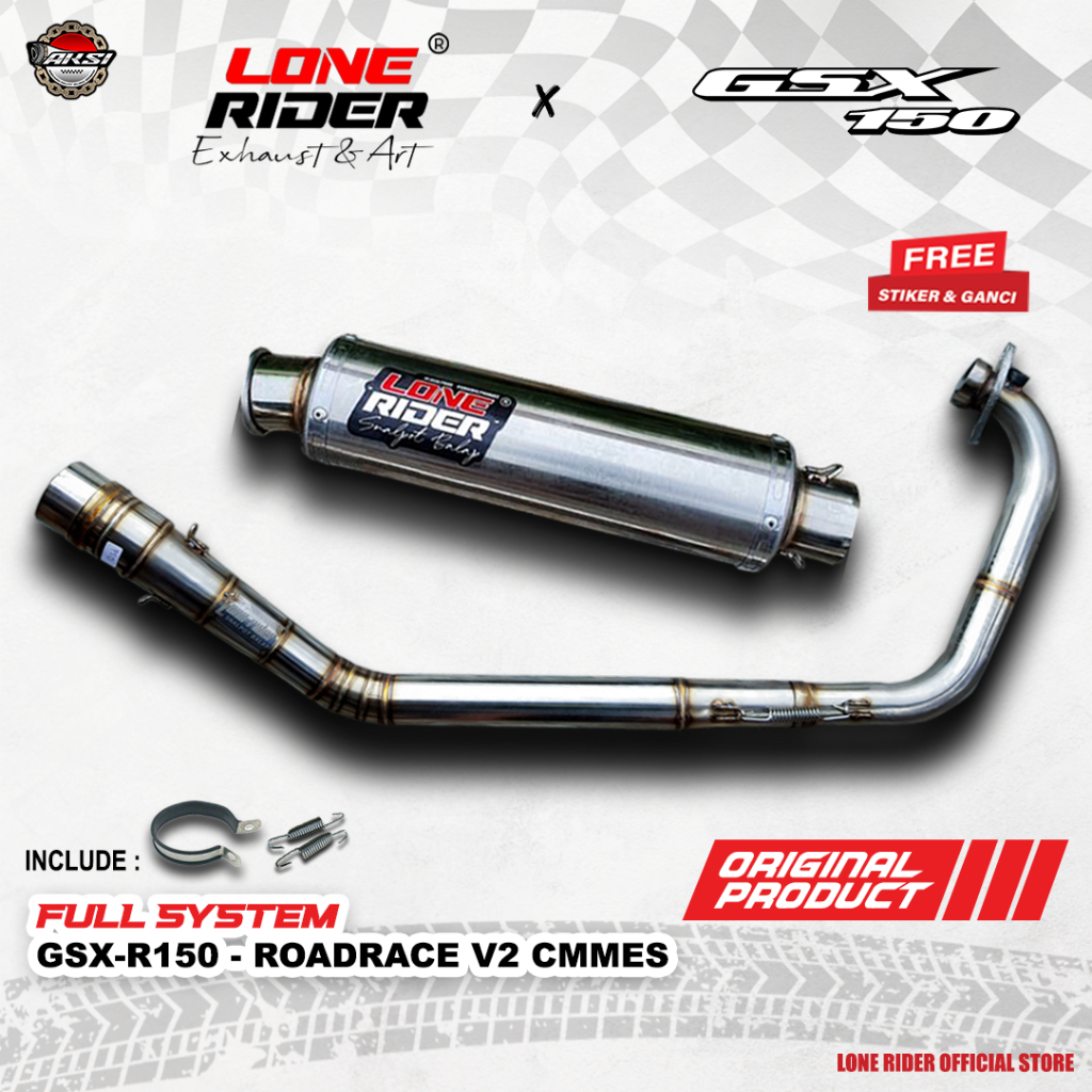 ORIGINAL LONE RIDER Roadrace Pahe V2 GSX R150 S150 Bandit - Knalpot Racing Lone Rider GSX
