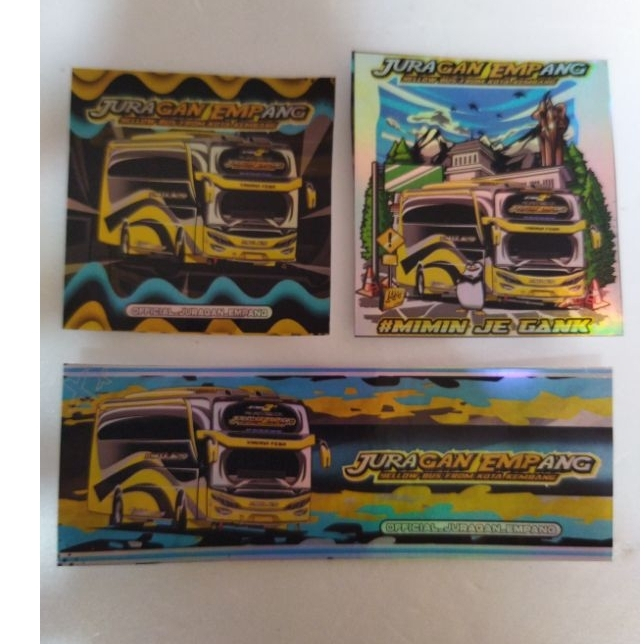 

stiker paket juragan empang baru 3 pcs anti air