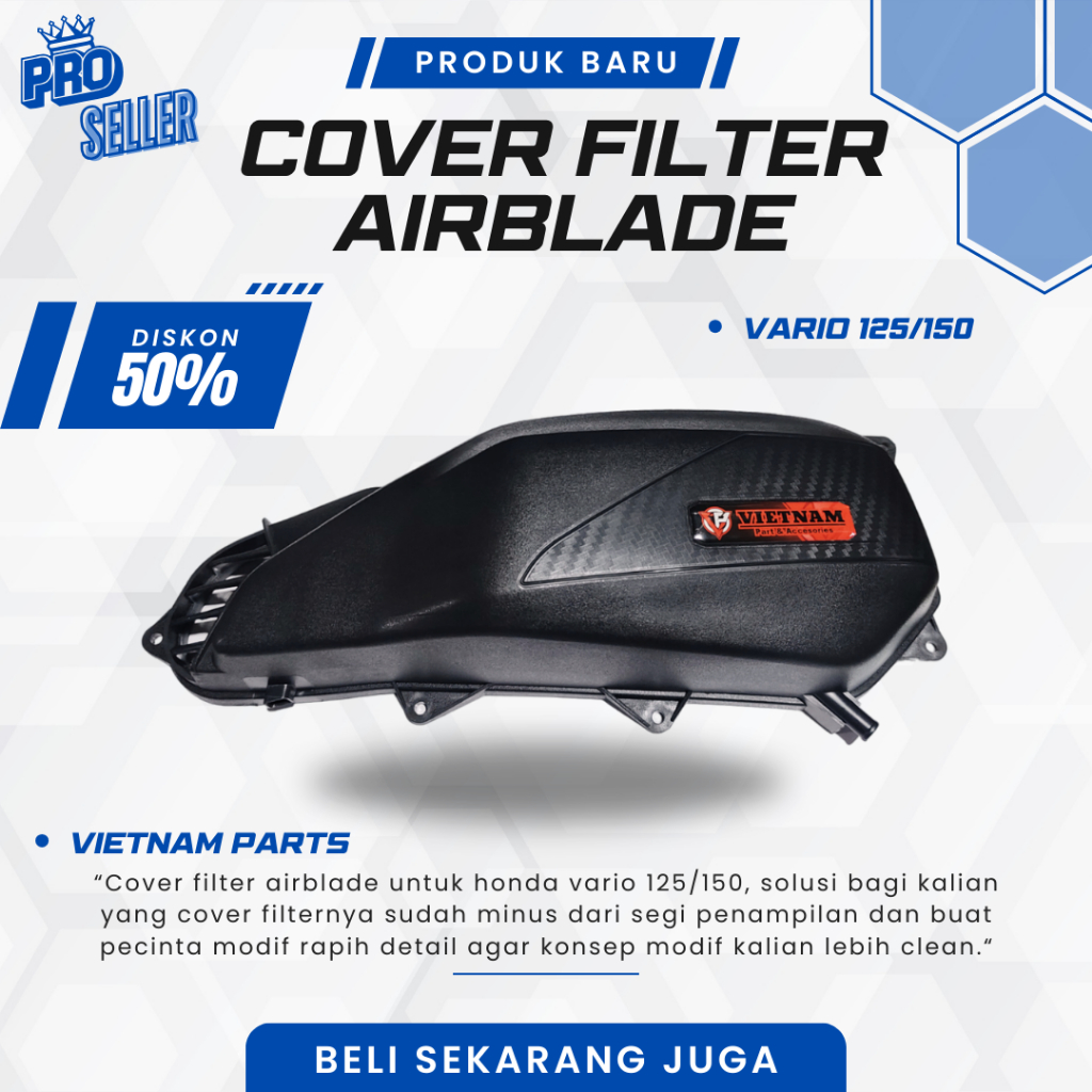 COVER BOX FILTER VARIO COVER FILTER AIRBLADE VIETNAM PARTS FILTER UDARA VARIO ORIGINAL K&N HONDA