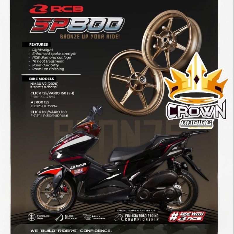 Velg RCB SP800 Ring 14 Yamaha Aerox 155 Old New