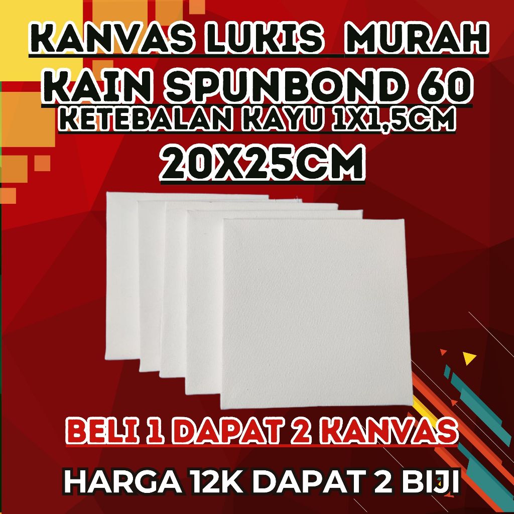 

Kanvas lukis 20x25 cm murah BELI 1 DAPAT 2 KANVAS, kain spunbond