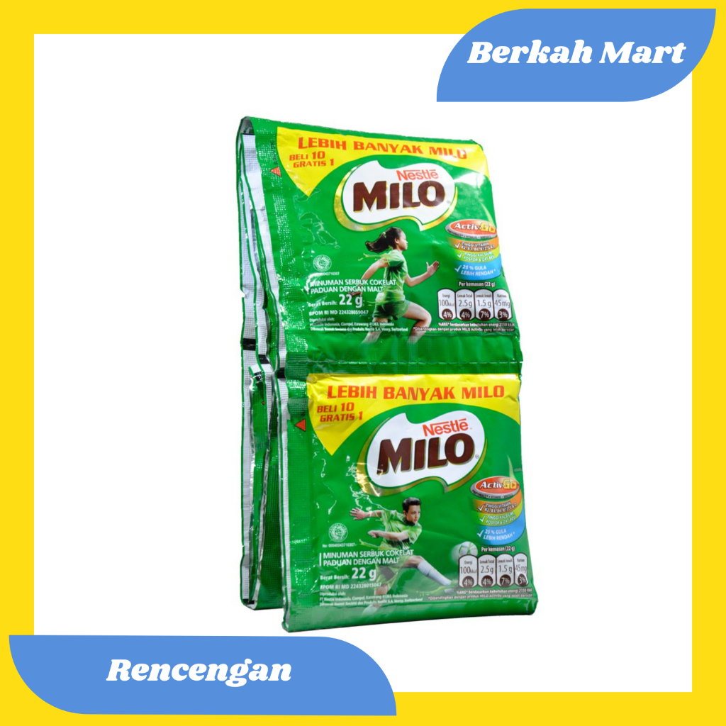 

MILO SUSU BUBUK RENCENGAN ISI 10 PCS + BONUS 1 PCS