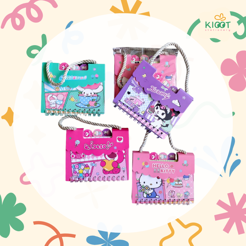 

Kioot - Memo Tali A7 Catatan Kecil Buku Mini Notes Alat Tulis Sekolah Lucu Motif Sanrio XQ-9704