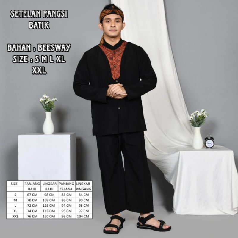 Setelan Pangsi dewasa-Setelan baju Pangsi pria dewasa