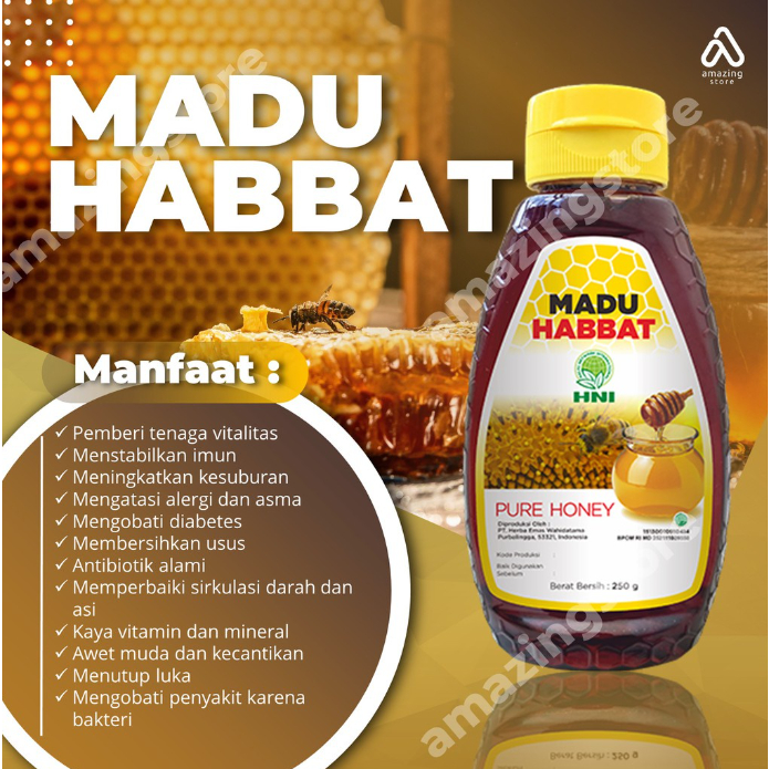 

Madu nektar habbat 250 ml HNI HPAI