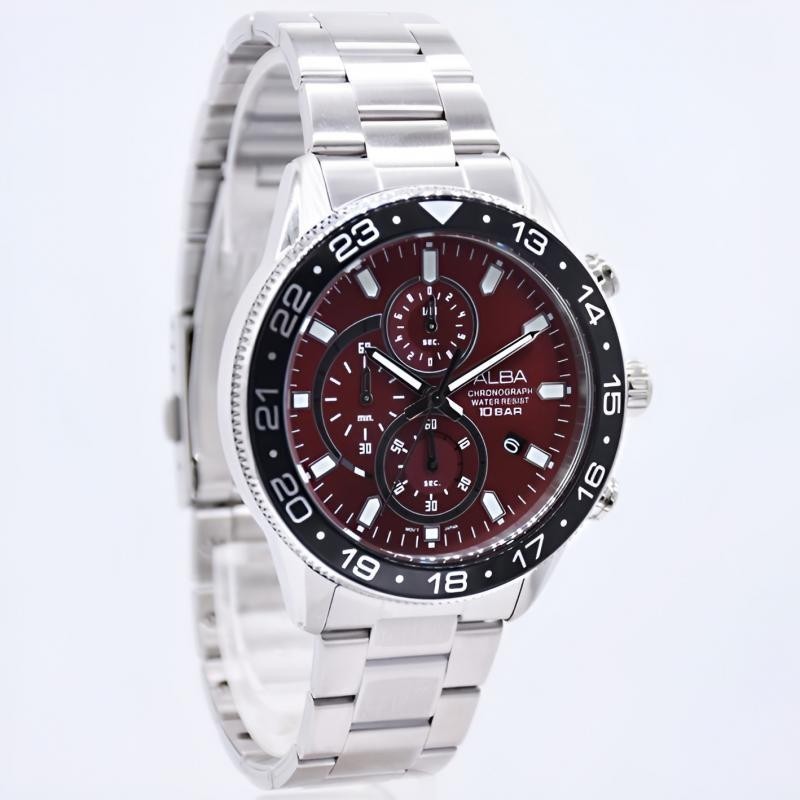 Jam Tangan Analog Pria Alba Chrono AM3885 Original