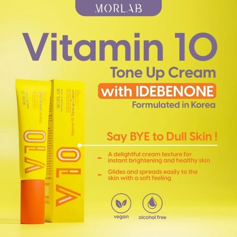 (READY) V10 VITAMIN TONE UP CREAM MORLAB MENCERAHKAN KULIT CREAM KOREA/MORLAB