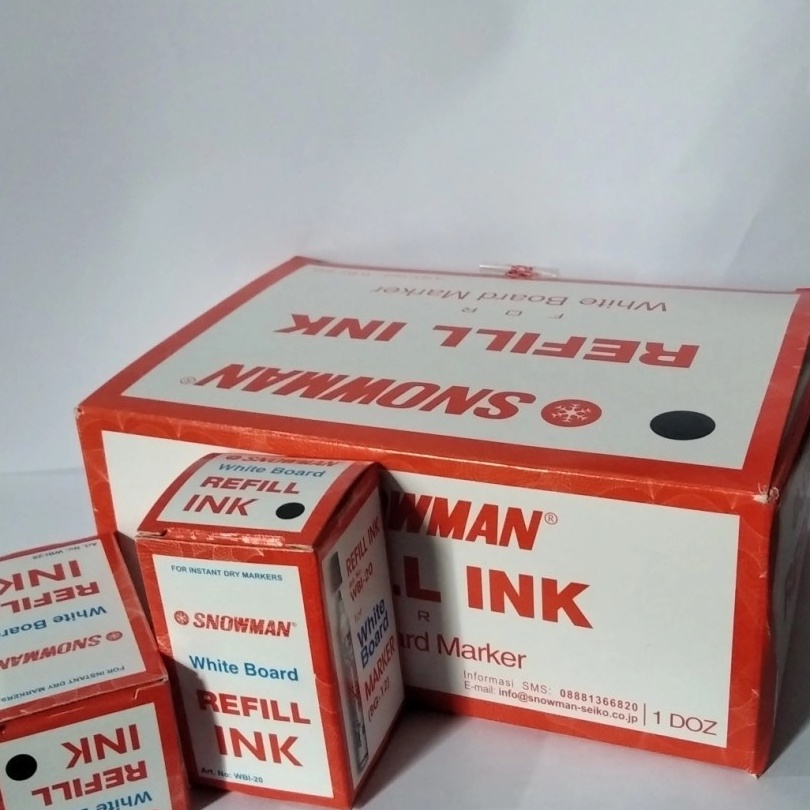 

TERJAMIN BAGUS Tinta Isi Spidol WhiteBoard Ink Snowman Hitam