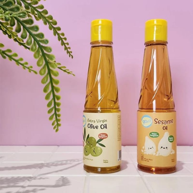 

GROUU Virgin Olive & Sesame Oil 145ml - Minyak Zaitun / Wijen BB Booster MPASI No MSG