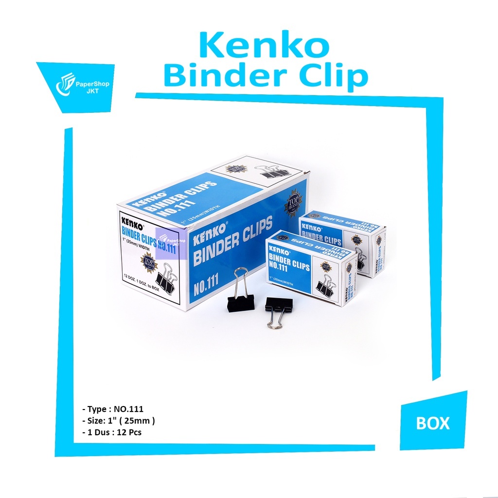 

BINDER CLIP No. 111 / Klip Kertas / KENKO