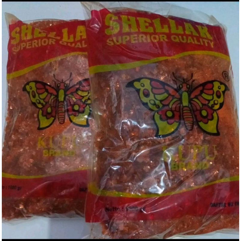 Sirlac Emping kupu kupu/Bahan Dasar pelitur kayu/sirlak100gr(ECERAN)