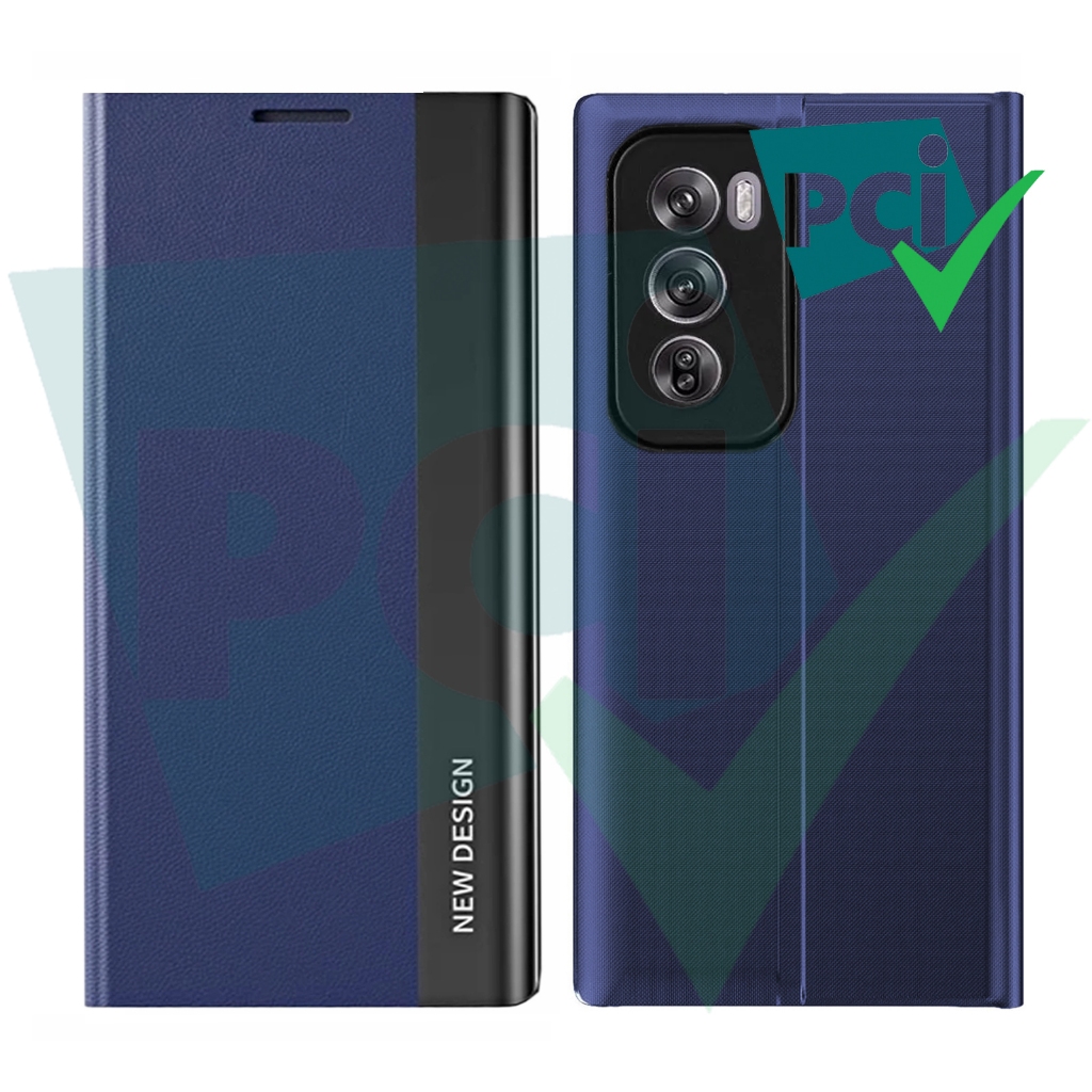 Flip Case Oppo Reno 12 5G Electro Standing Casing HP Smart Windows Premium Super Full 360 Degree Mew