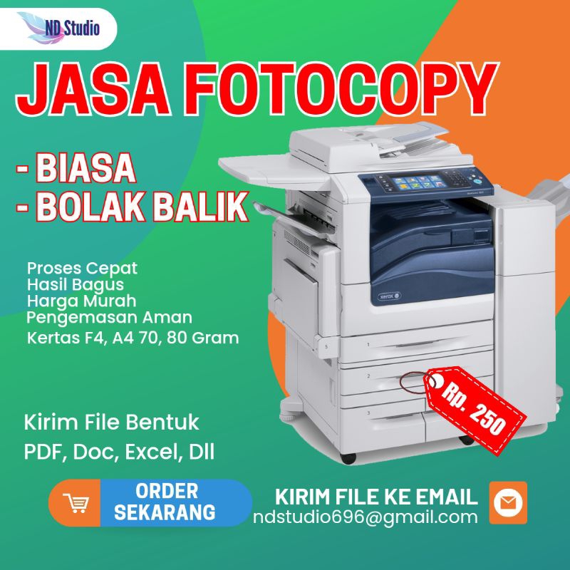 

JASA FOTOCOPY TERMURAH KERTAS A4, F4 70 Gram , 80 Gram / FOTOCOPY ONLINE