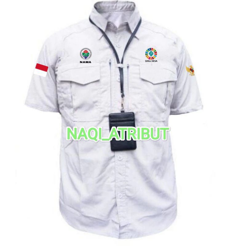 KEMEJA TACTICAL SDGS DESA KEMEJA TACTICAL PEMERINTAH DESA LENGAN PENDEK FULL BORDIR BISA COSTUM
