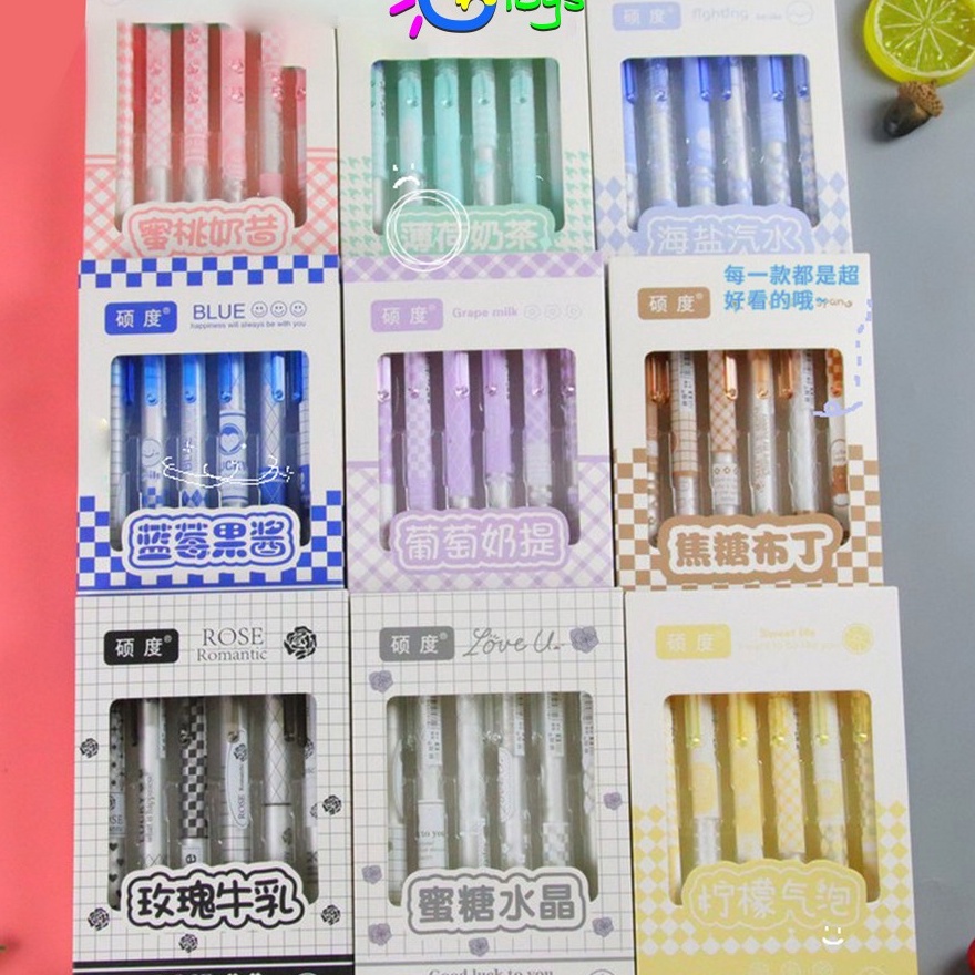 

READY STOCK CRA69 Pulpen ST Set 6IN1 Motif Bunga 5MM Pena Mekanik Alat Tulis Perlengkapan Sekolah Retractable Pen Karakter Set Pulpen Cetek Import