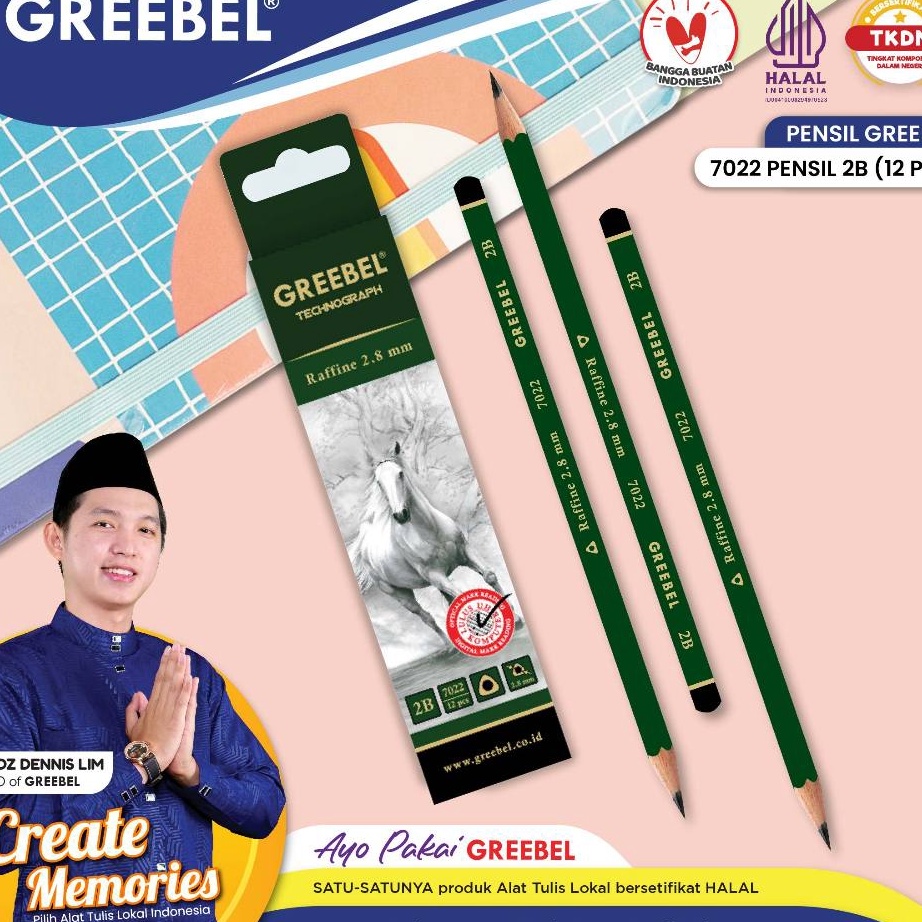 

STOCK MASIH BANYAK GREEBEL Pensil Kayu 2B 722 Pensil Tulis Grafit Graphite Pensil Ujian Sekolah Pensil Gambar