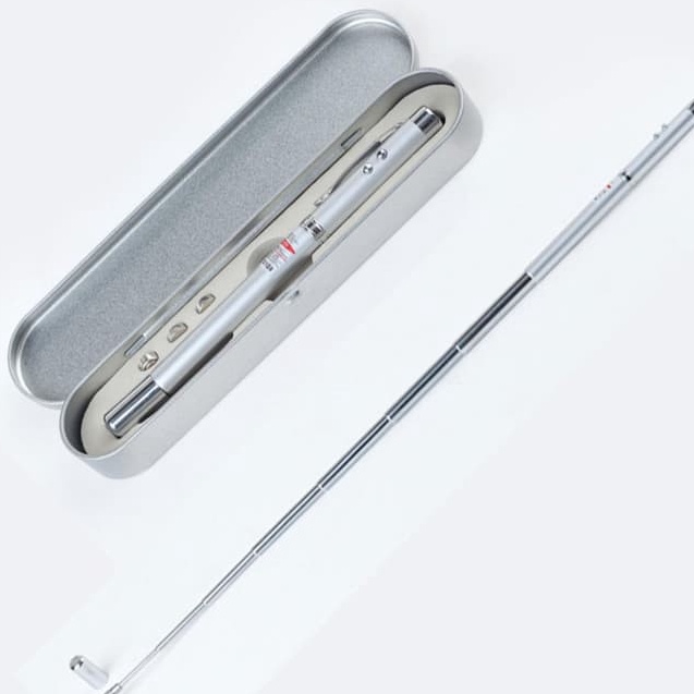 

BARANG ORIGINAL Pulpen Laser Pena Bolpoin LED Aluminium Pointer 5 IN 1 Pen Ballpoint Presentasi Dengan Box