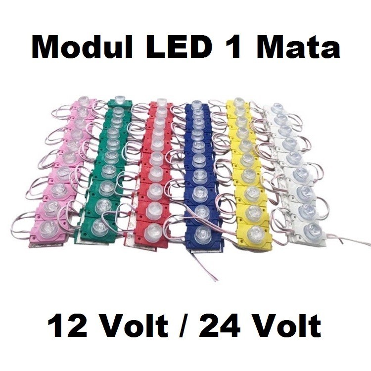 Modul Lampu LED 1 Mata Besar Waterproof 12V/24V / Lampu LED Modul 1 Mata Lampu Module 1 Mata LED