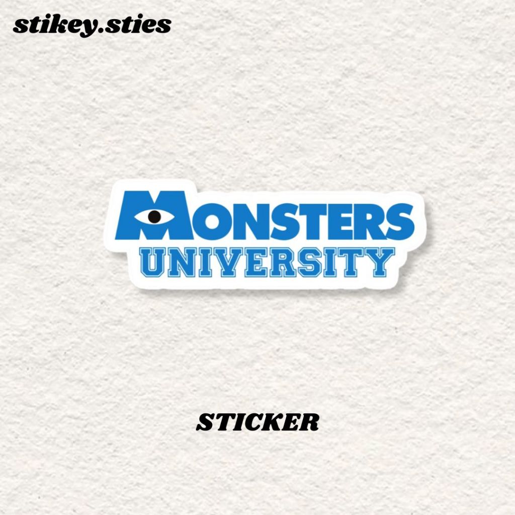 

STICKER MONSTERS INC UNIVERSITY AESTHETIC BRAND ANTI AIR VINYL / STIKER HELM LAPTOP HP MOTOR TUMBLR TAS KOPER