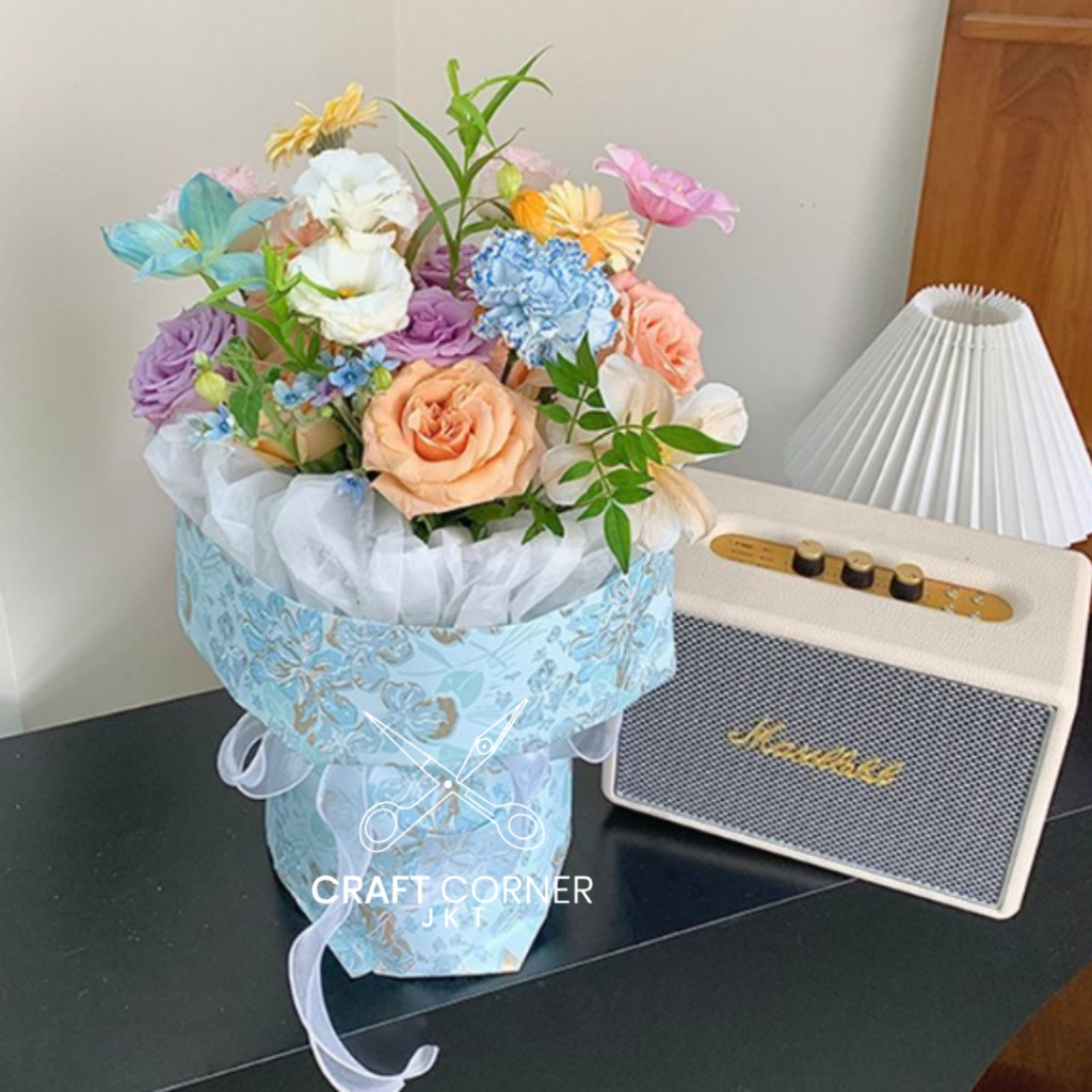 

[LBR] Flower Wrapping Bunga Motif Kertas Kado Paper Pembungkus Bunga 52*58cm
