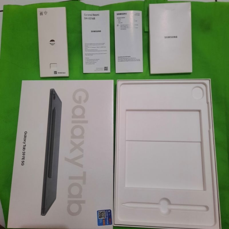 dus box samsung galaxy tab s9 fe 5G grey original 100% copotan sein