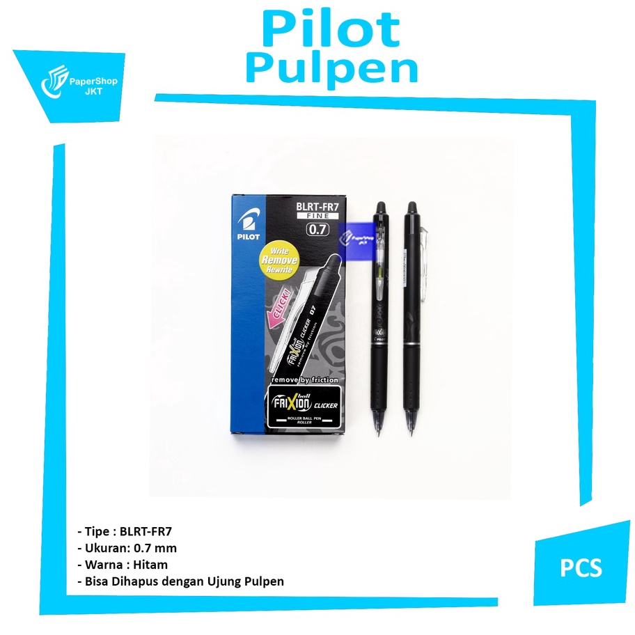 

BRAND FRIXION Pilot Pulpen Pen Clicker Bisa Dihapus PCS