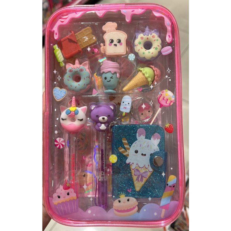 

Hot focus sweet cute stationery sweets set original paket alat tulis