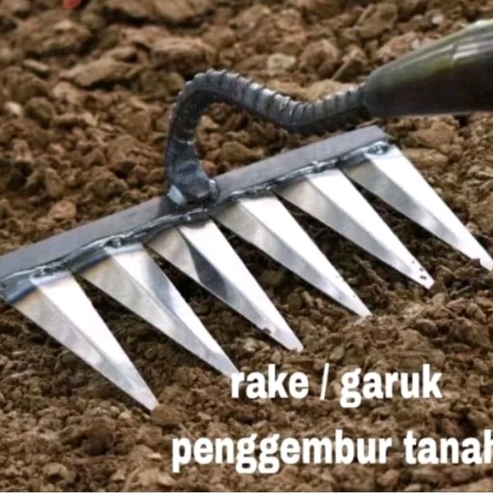 rake penggembur tanah/pencabut rumpu liar dan garuk sampah