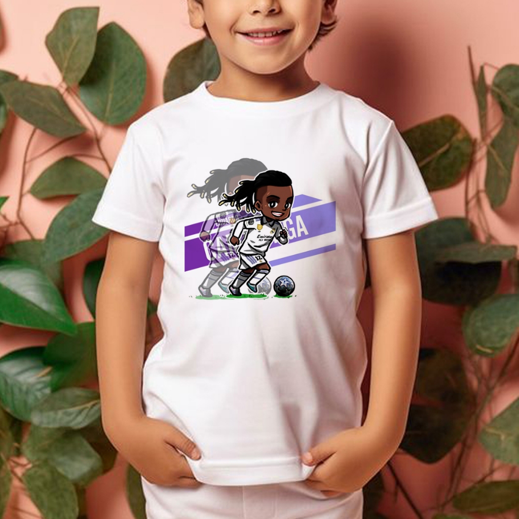 Fashion anak kaos katun combed Adem dan Nyaman desain pemain bola